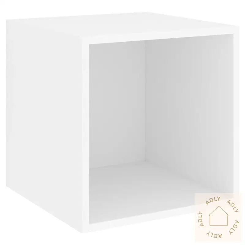 Tv-Benksett 4 Deler Hvit Konstruert Tre