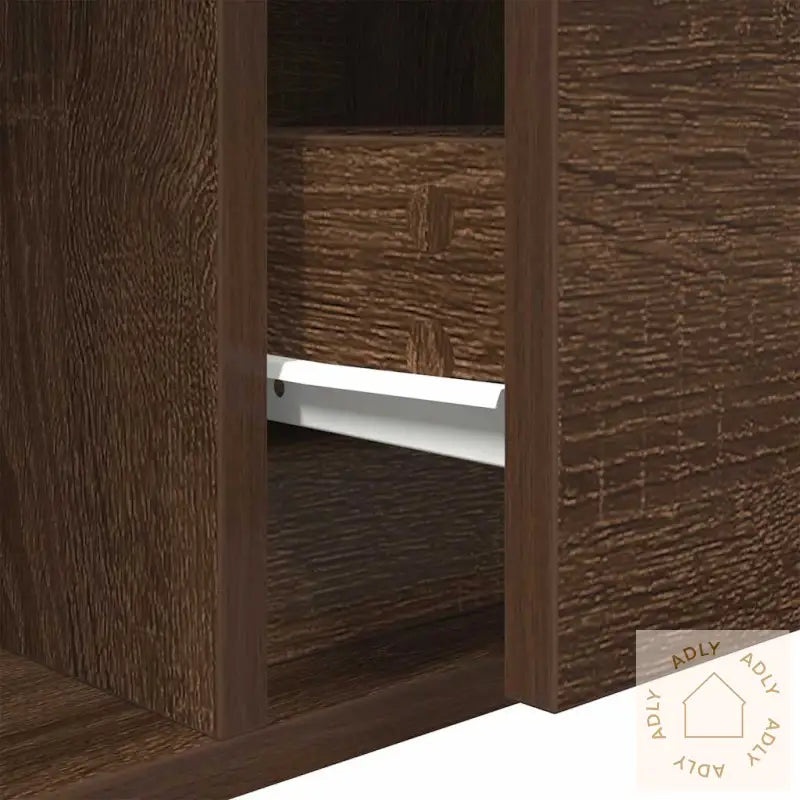 Tv-Benk Brun Eik 60X31X25,5 Cm Konstruert Tre