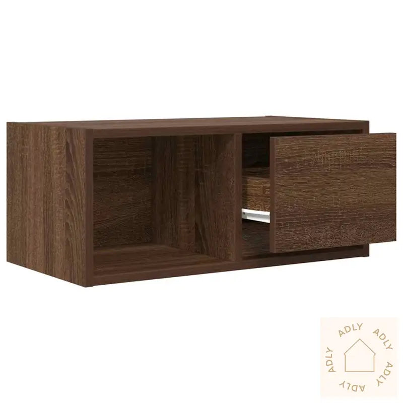 Tv-Benk Brun Eik 60X31X25,5 Cm Konstruert Tre