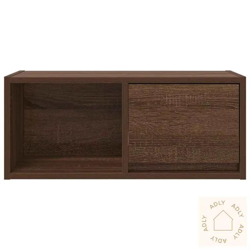 Tv-Benk Brun Eik 60X31X25,5 Cm Konstruert Tre