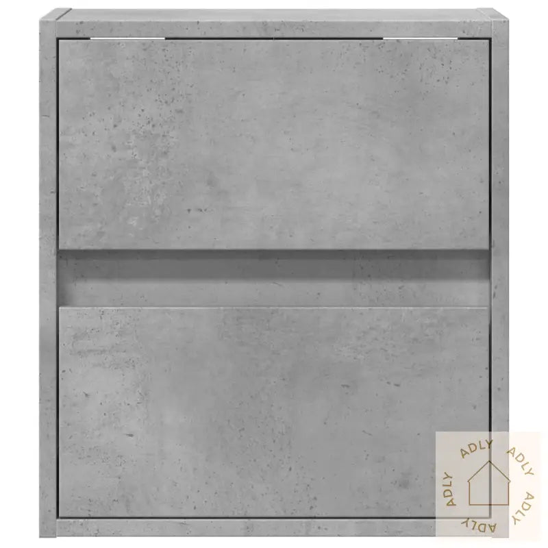 Vegghengte Tv-Benker Med Led-Lys 2 Stk Betonggrå 41X31X45 Cm