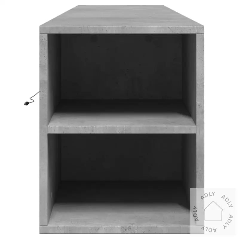Vegghengt Tv-Benk Med Led Betonggrå 180X31X39,5 Cm
