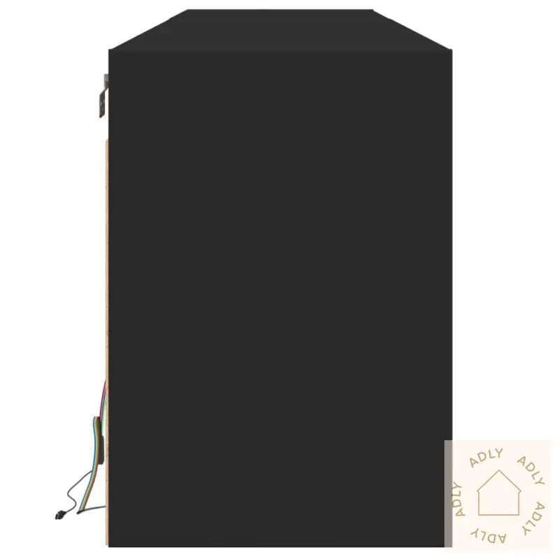 Vegghengt Tv-Benk Med Led Svart 180X31X45 Cm