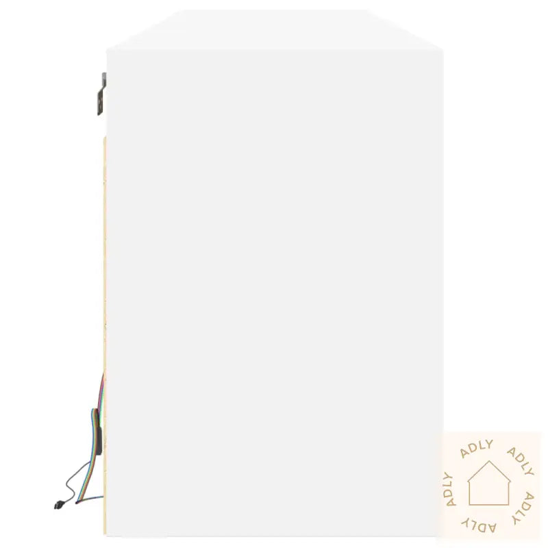 Vegghengt Tv-Benk Med Led Hvit 180X31X45 Cm