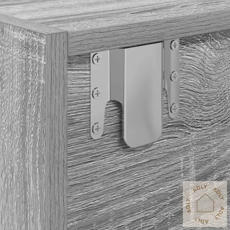 Tv-Benk Grå Sonoma 80X31X25,5 Cm Konstruert Tre