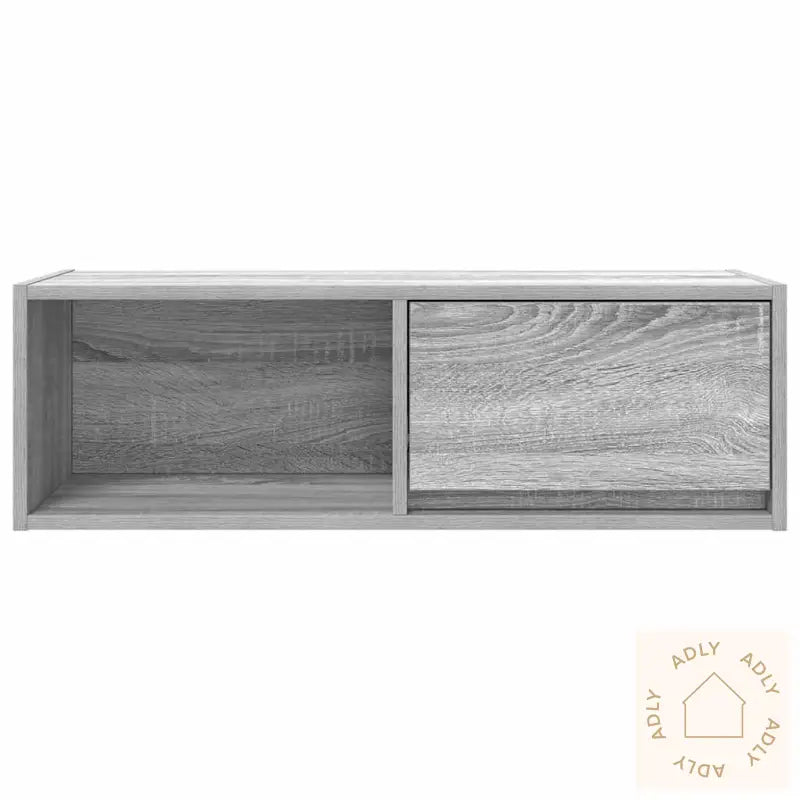 Tv-Benk Grå Sonoma 80X31X25,5 Cm Konstruert Tre