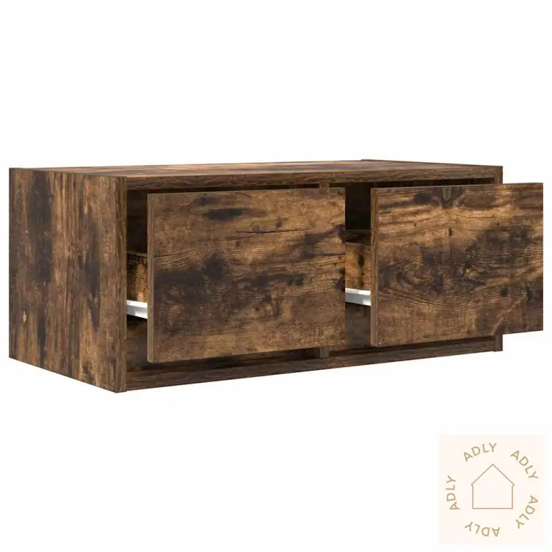 Tv-Benk Røkt Eik 60X31X25,5 Cm Konstruert Tre