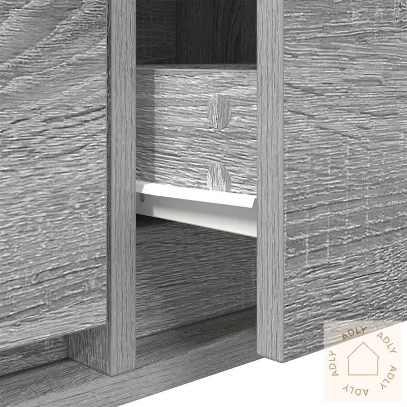 Tv-Benk Grå Sonoma 80X31X25,5 Cm Konstruert Tre