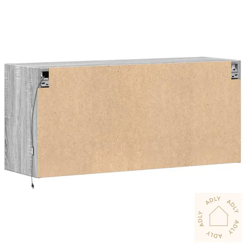 Vegghengt Tv-Benk Med Led Grå Sonoma 100X31X45 Cm