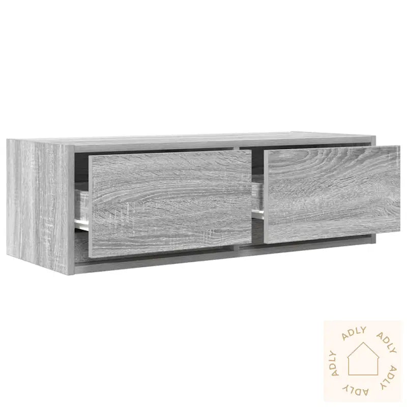 Tv-Benk Grå Sonoma 80X31X25,5 Cm Konstruert Tre