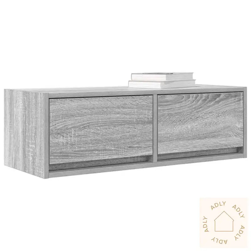 Tv-Benk Grå Sonoma 80X31X25,5 Cm Konstruert Tre