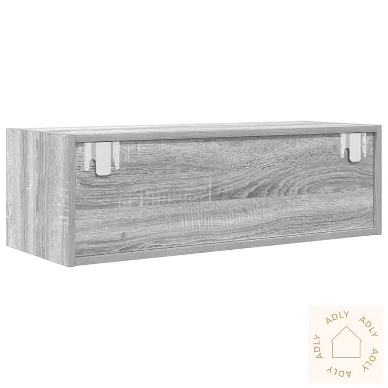 Tv-Benk Grå Sonoma 80X31X25,5 Cm Konstruert Tre