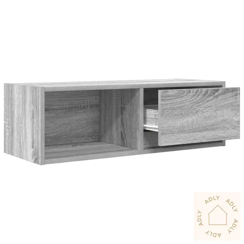 Tv-Benk Grå Sonoma 80X31X25,5 Cm Konstruert Tre