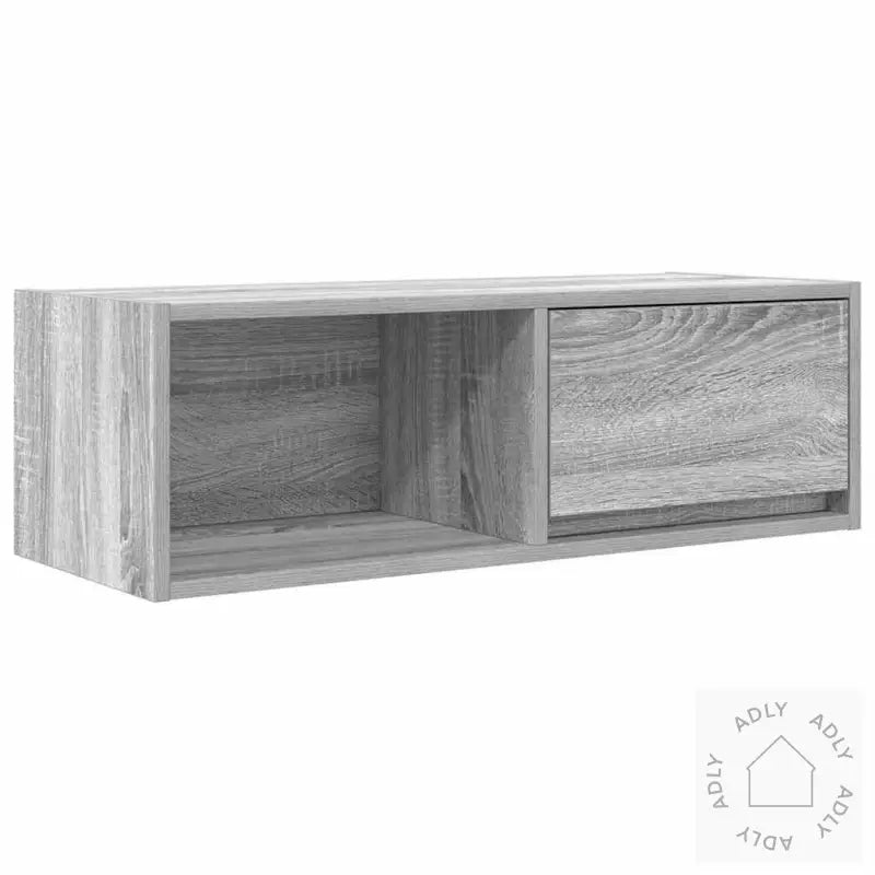 Tv-Benk Grå Sonoma 80X31X25,5 Cm Konstruert Tre