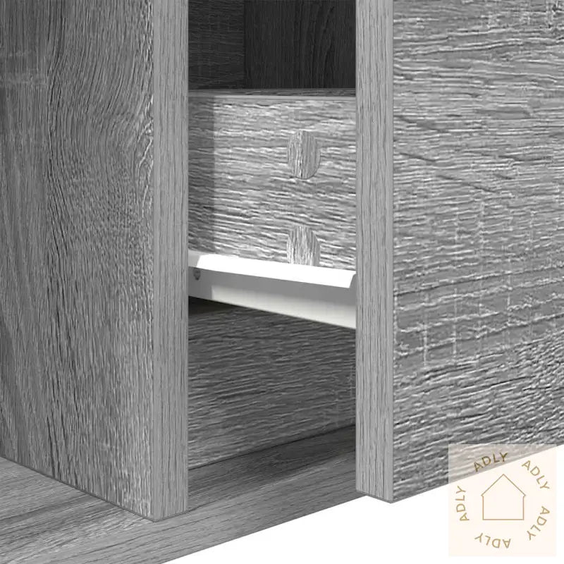 Tv-Benk Grå Sonoma 80X31X25,5 Cm Konstruert Tre