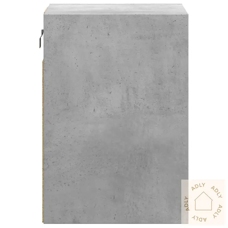 Vegghengt Tv-Benk Med Led-Lys Betonggrå 41X31X45 Cm