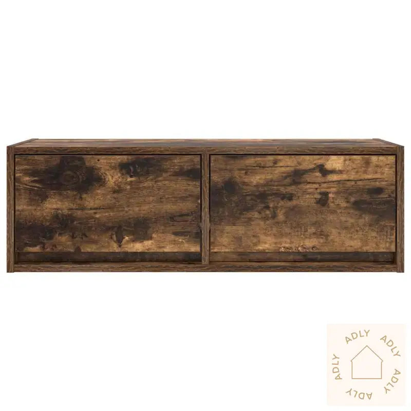 Tv-Benker 2 Stk Røkt Eik 80X31X25,5 Cm Konstruert Tre