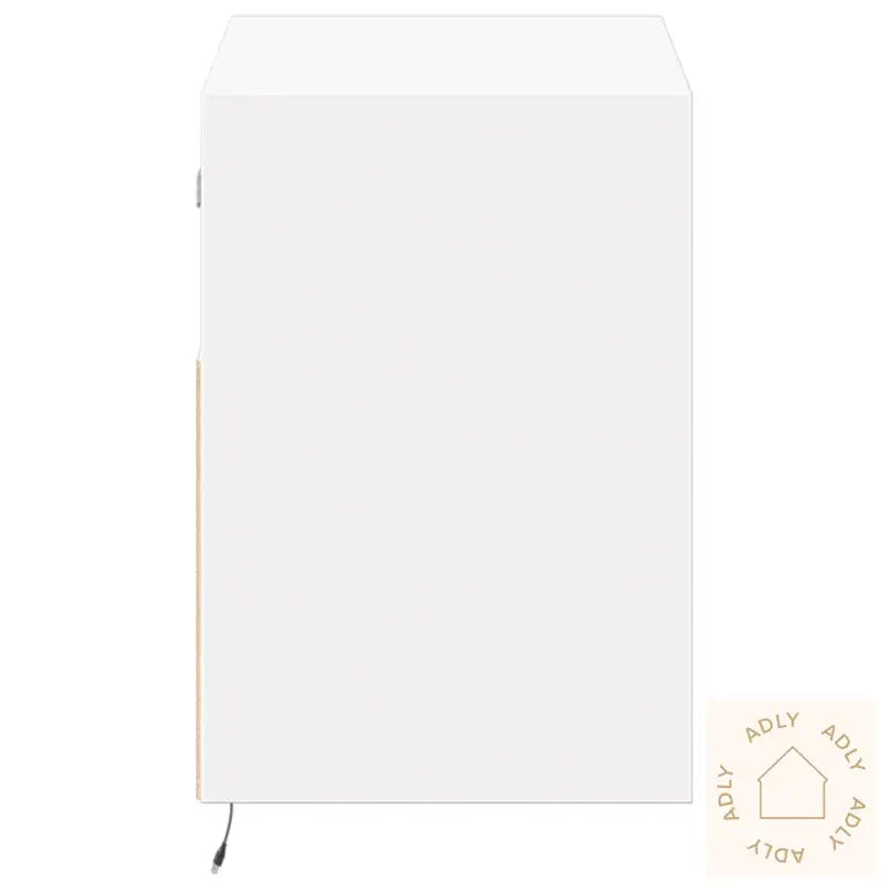 Vegghengt Tv-Benk Med Led Hvit 80X31X45 Cm