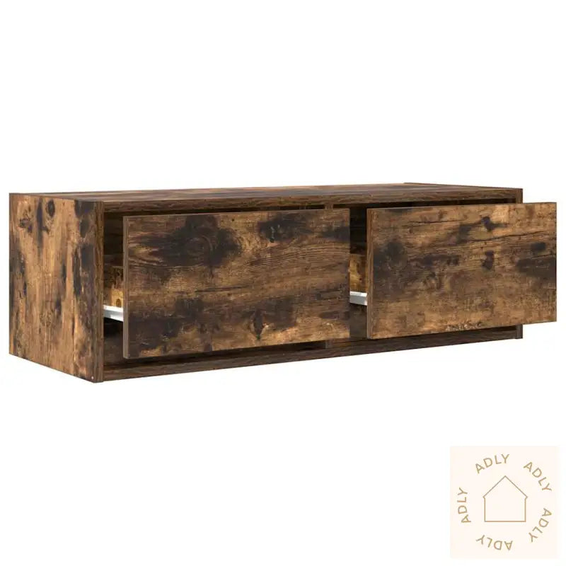 Tv-Benker 2 Stk Røkt Eik 80X31X25,5 Cm Konstruert Tre