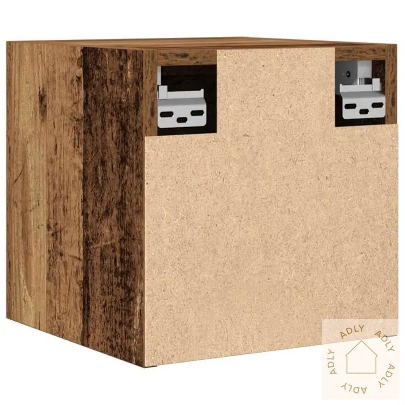 Vegghengte Tv-Benker 2 Stk Gammelt Tre 30,5X30X30 Cm