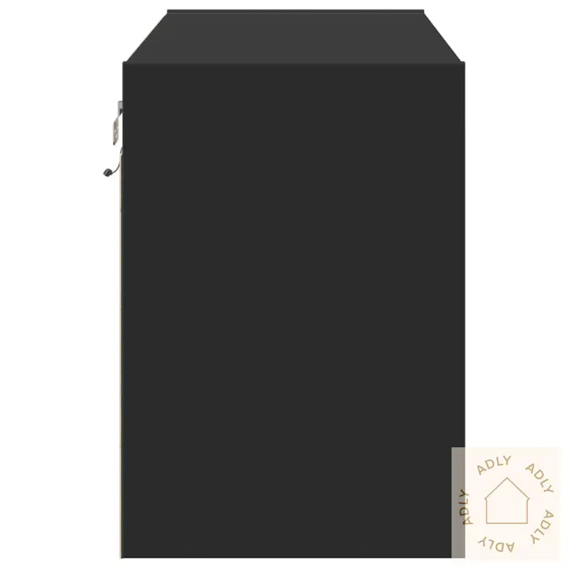 Vegghengt Tv-Benk Med Led Svart 80X31X45 Cm