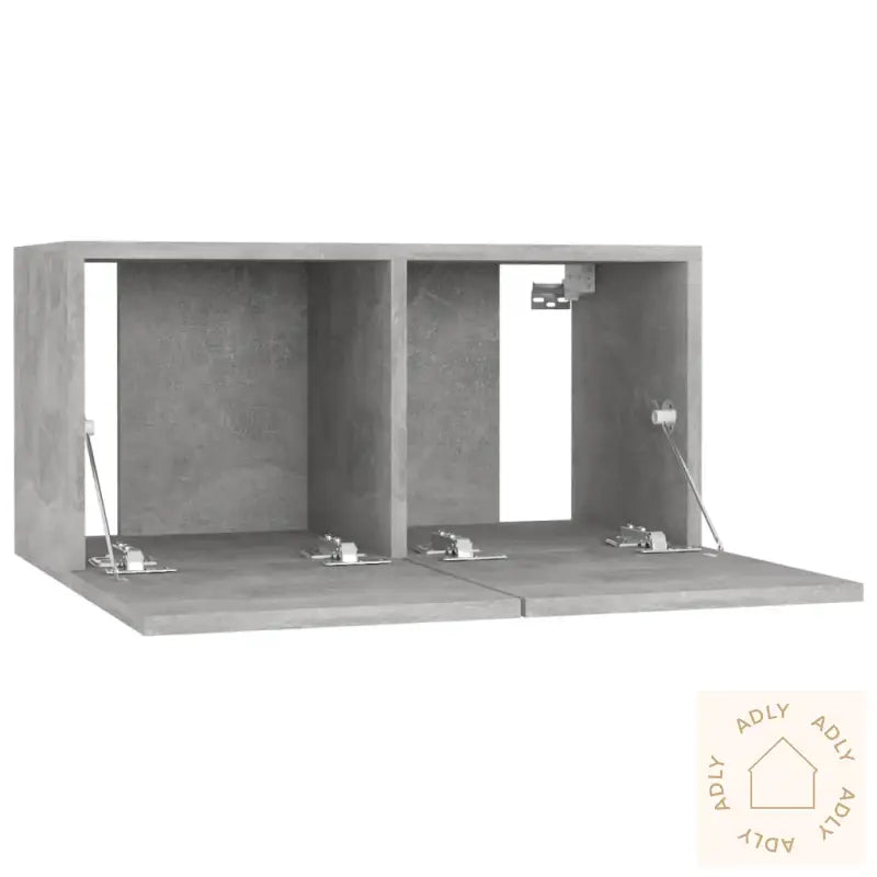 Tv-Benker 4 Stk Betonggrå 60X30X30 Cm Konstruert Tre