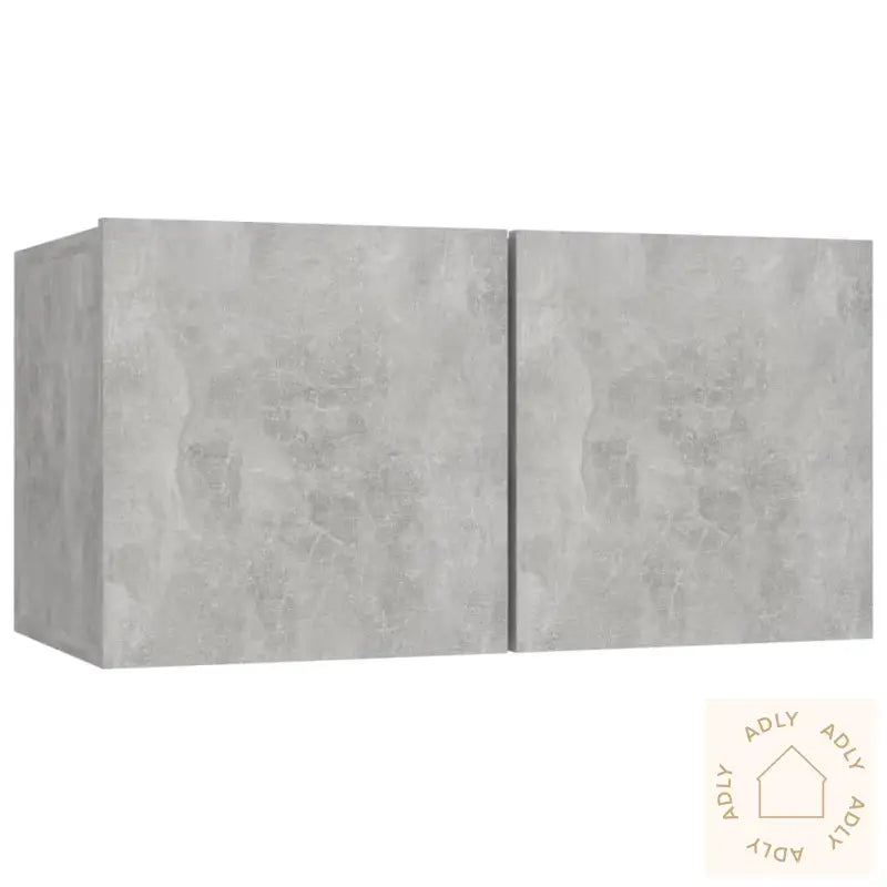 Tv-Benker 4 Stk Betonggrå 60X30X30 Cm Konstruert Tre