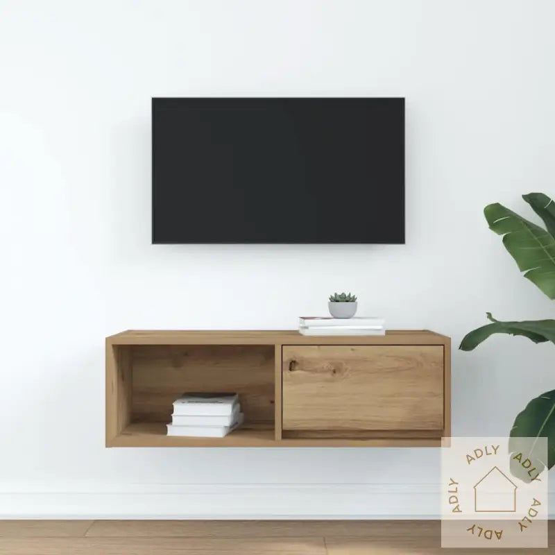 Tv-Benk Artisan Eik 80X31X25,5 Cm Konstruert Tre