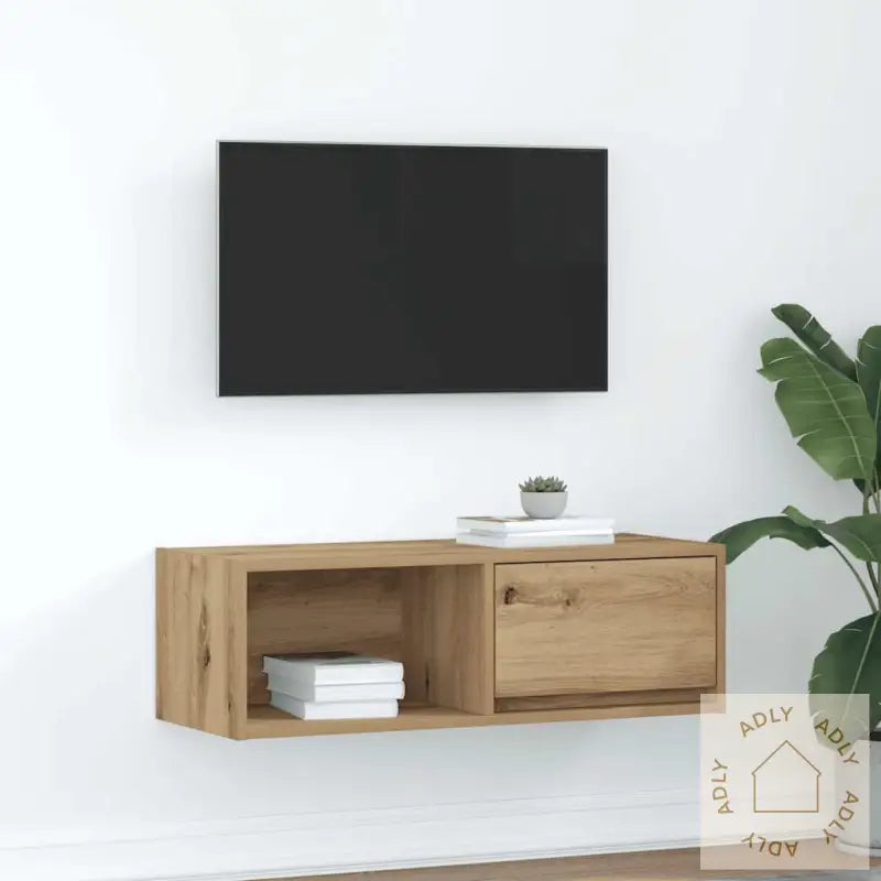 Tv-Benk Artisan Eik 80X31X25,5 Cm Konstruert Tre