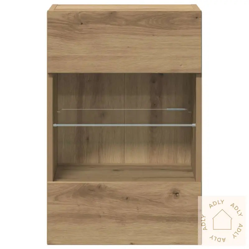 Tv-Benker Med Led-Lys 2 Stk Artisan Eik 40X30X60,5 Cm