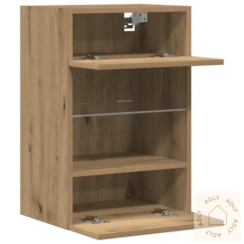Tv-Benker Med Led-Lys 2 Stk Artisan Eik 40X30X60,5 Cm