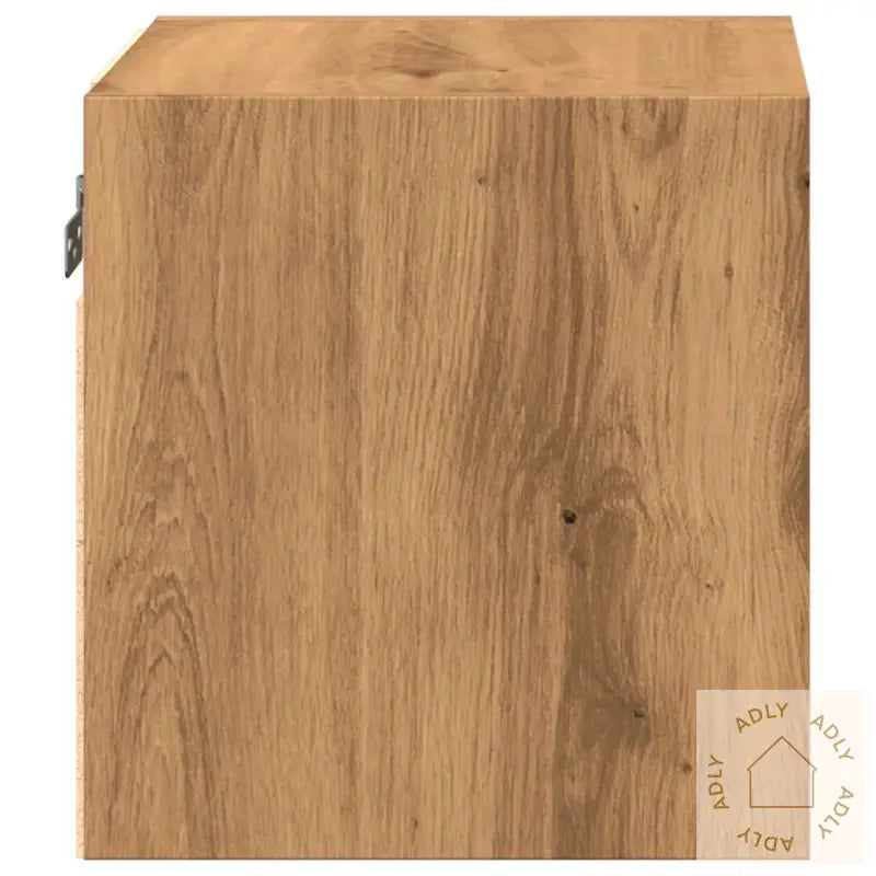 Vegghengt Tv-Benk Med Led 2 Stk Artisan Eik 30X28,5X30 Cm