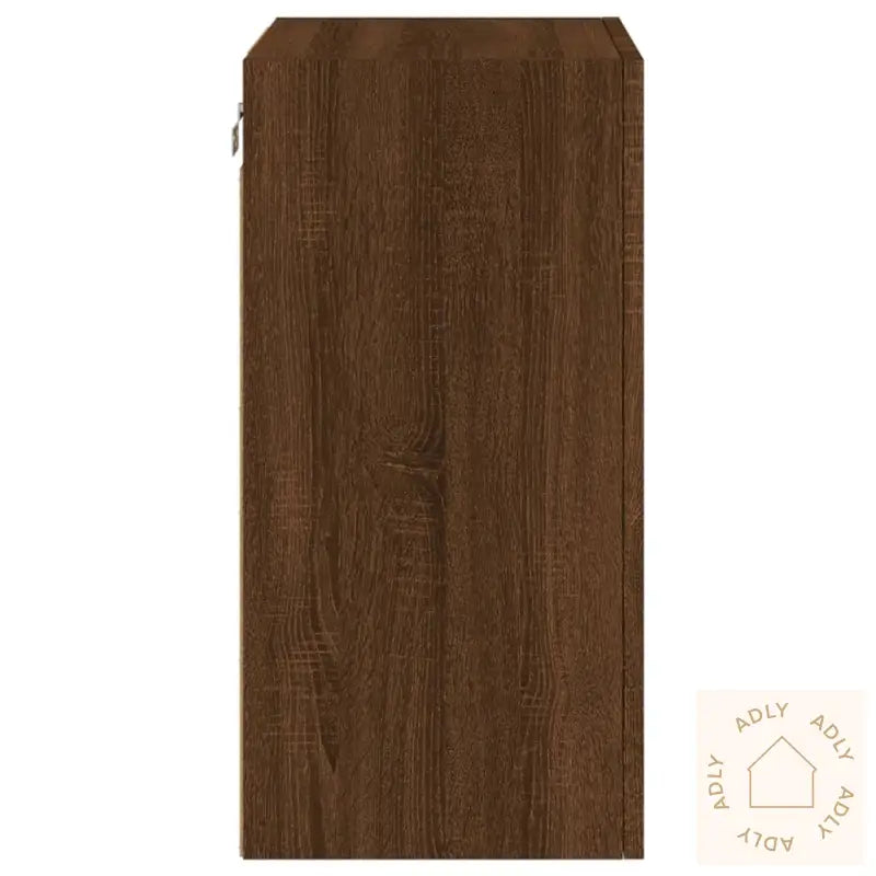 Vegghengte Tv-Benker 2 Stk Brun Eik 40,5X30X60Cm Konstruert Tre