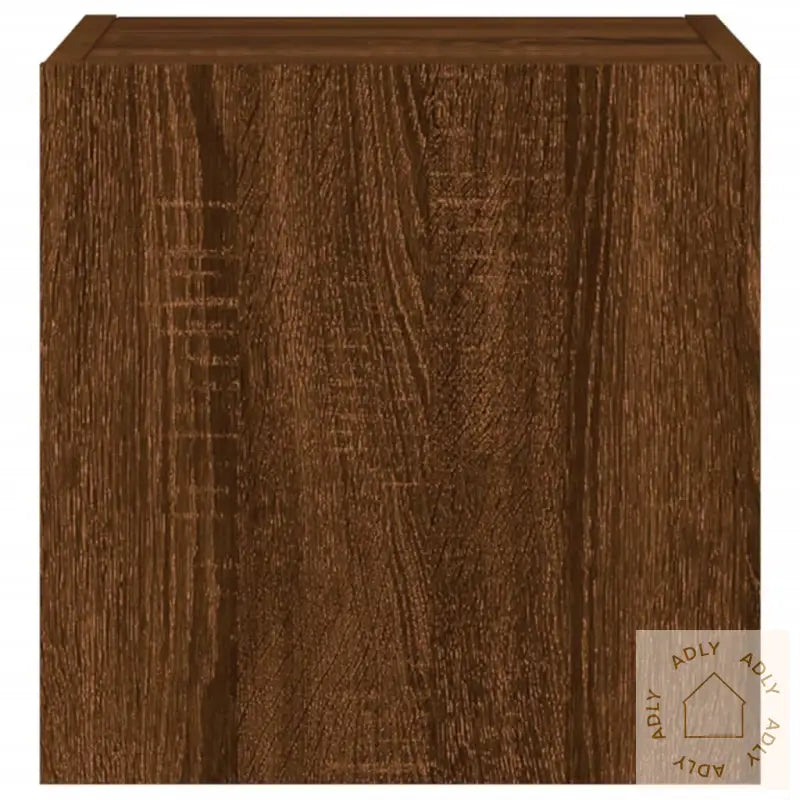 Tv-Benker Med Led-Lys 2 Stk Brun Eik 30,5X35X30 Cm