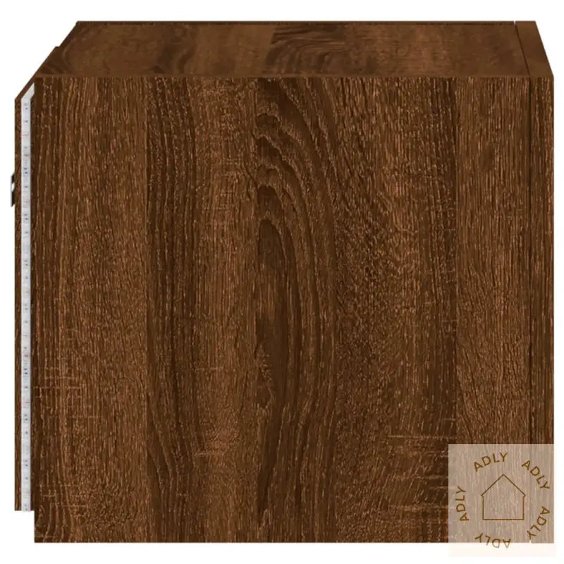 Tv-Benker Med Led-Lys 2 Stk Brun Eik 30,5X35X30 Cm