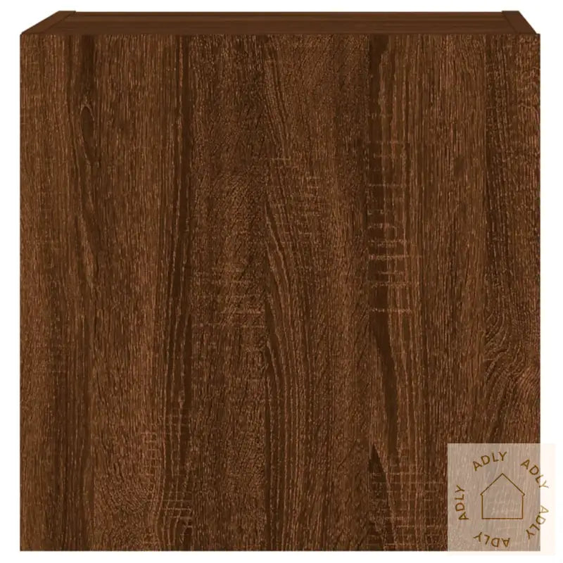 Vegghengte Tv-Benker 2 Stk Brun Eik 40,5X30X40Cm Konstruert Tre