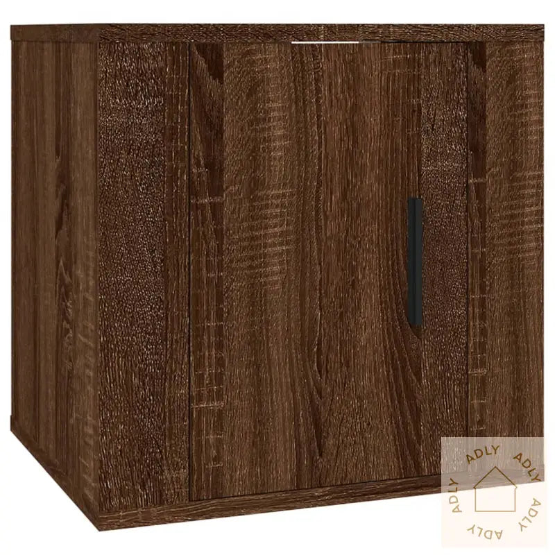 Vegghengt Tv-Benk Brun Eik 40X34,5X40 Cm