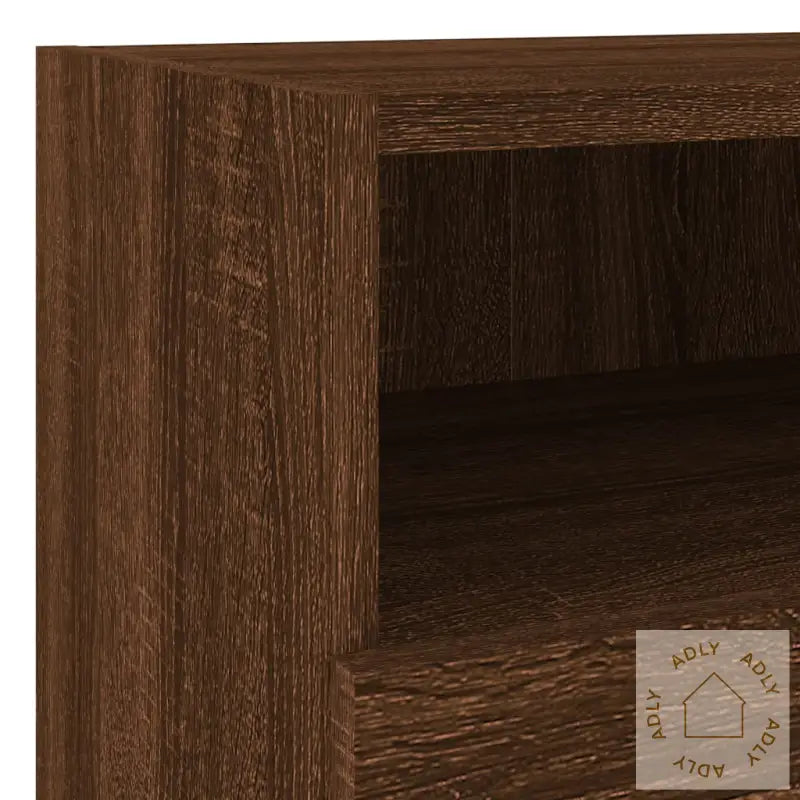 Vegghengt Tv-Benk Brun Eik 40X30X30 Cm Konstruert Tre