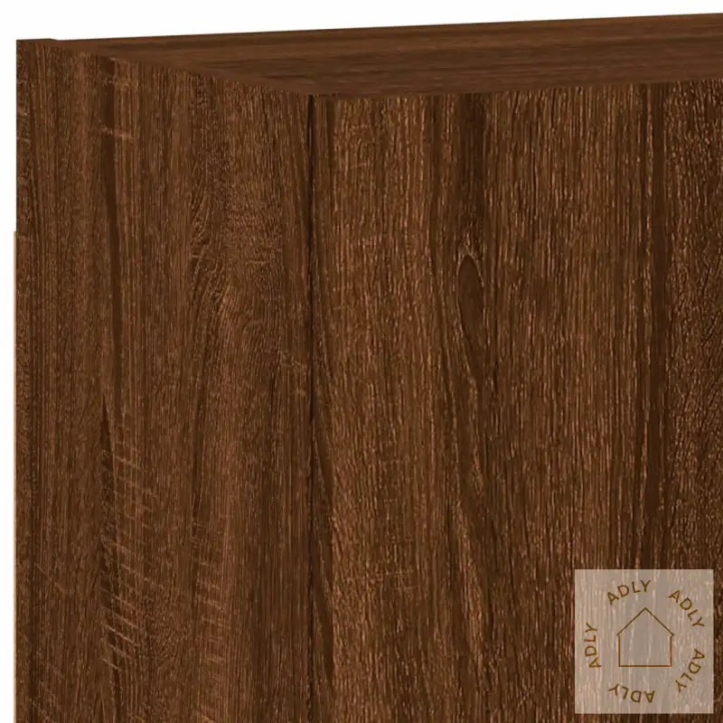 Vegghengte Tv-Benker 2 Stk Brun Eik 40,5X30X40Cm Konstruert Tre