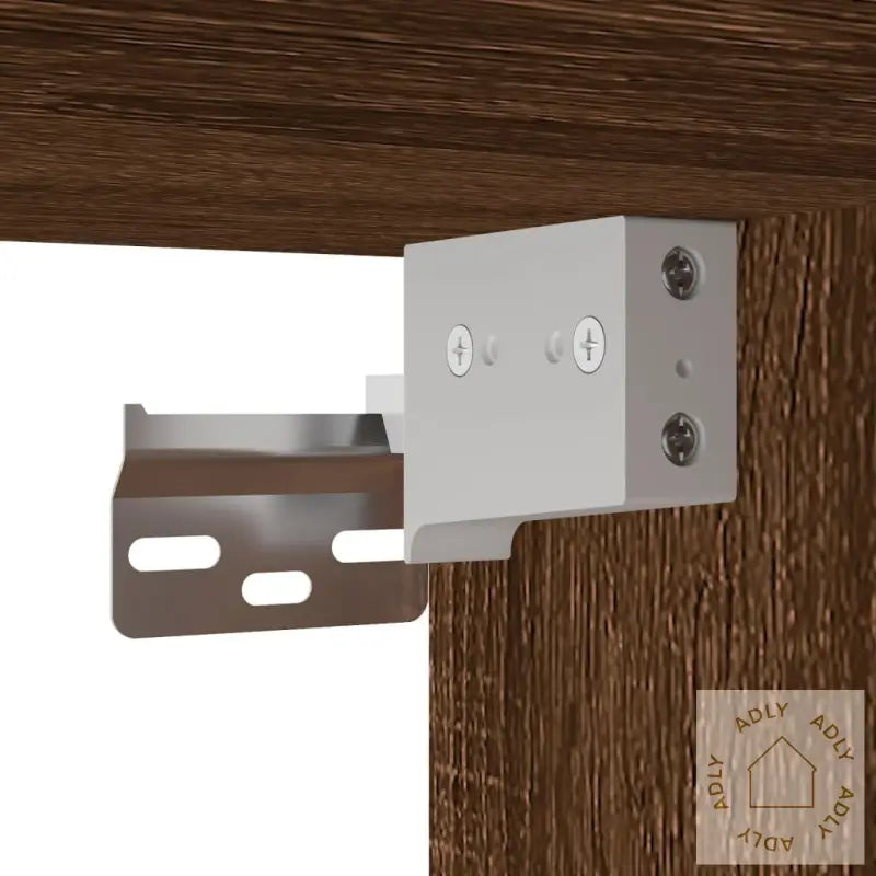 Vegghengt Tv-Benk Brun Eik 40X30X30 Cm Konstruert Tre