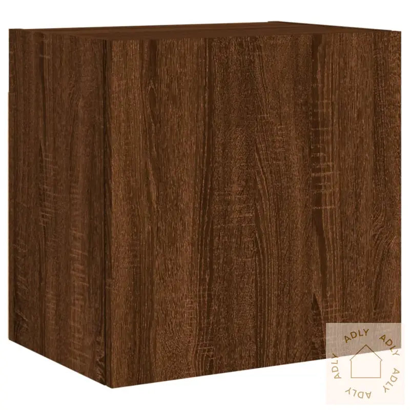 Vegghengte Tv-Benker 2 Stk Brun Eik 40,5X30X40Cm Konstruert Tre