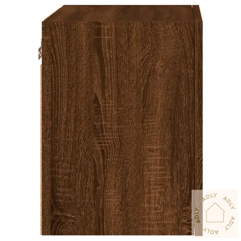 Vegghengte Tv-Benker 2 Stk Brun Eik 40,5X30X40Cm Konstruert Tre