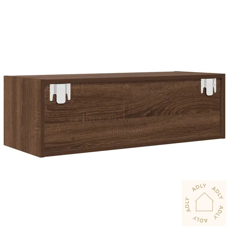 Tv-Benk Brun Eik 80X31X25,5 Cm Konstruert Tre