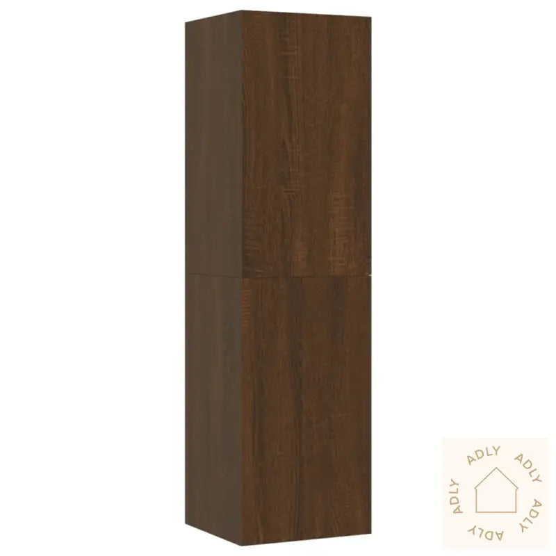 Vegghengt Tv-Benk Brun Eik 30,5X30X110 Cm
