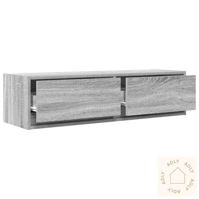 Tv-Skap Grå Sonoma 100X31X25,5 Cm Konstruert Tre