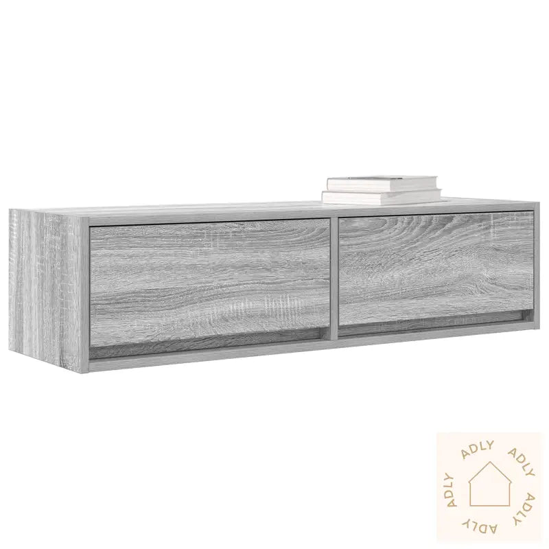 Tv-Skap Grå Sonoma 100X31X25,5 Cm Konstruert Tre