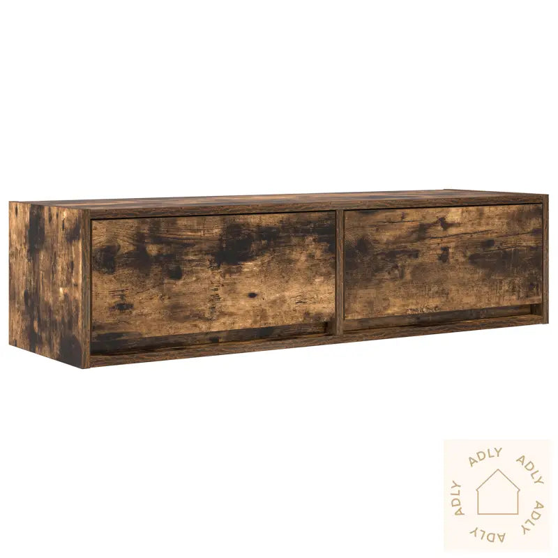Tv-Benk Røkt Eik 100X31X25,5 Cm Konstruert Tre