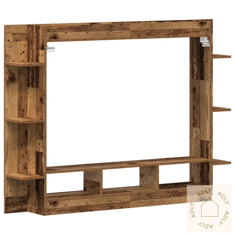 Tv-Skap Veggmontert Gammelt Tre 152X22X113 Cm