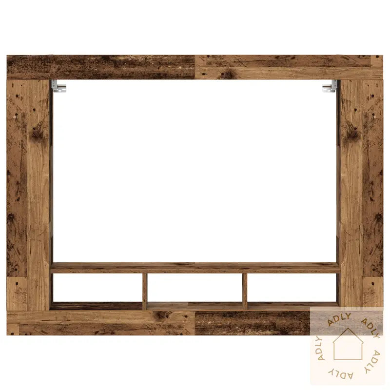 Tv-Skap Veggmontert Gammelt Tre 152X22X113 Cm