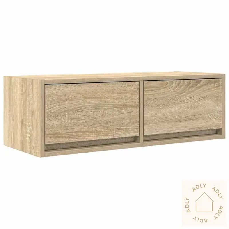 Tv-Benk Sonoma Eik 80X31X25,5 Cm Konstruert Tre